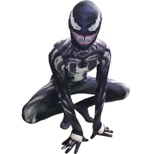 (11-12Years) Kids Boys Venom Superhero Halloween Party Cosplay Costume Jumpsuit Fancy Dress