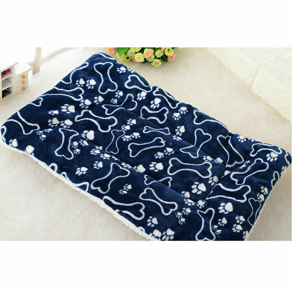 (Blue Bone, XL?100*75cm?) Dog Bed Mattress Cushion Waterproof Washable Double Sided Puppy Pet Pillow Mat