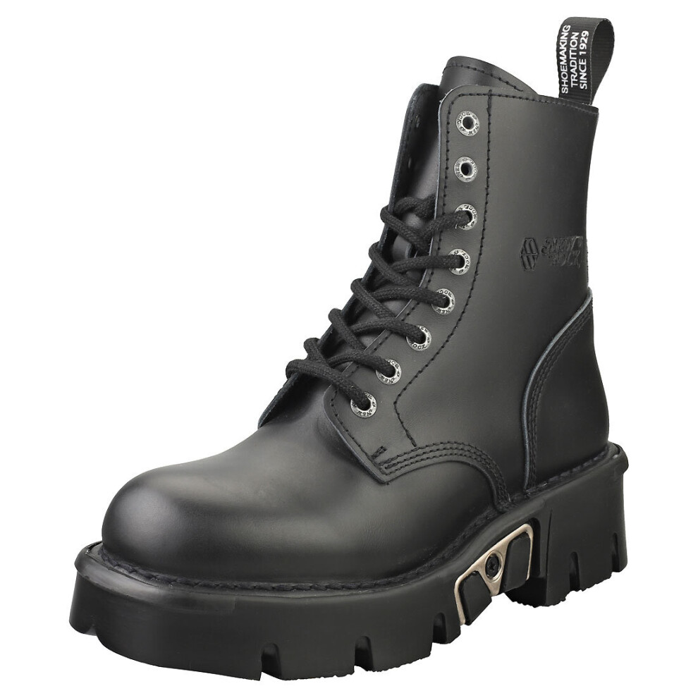 New Rock M-Mili084n-S3 Unisex Ankle Boots In Black