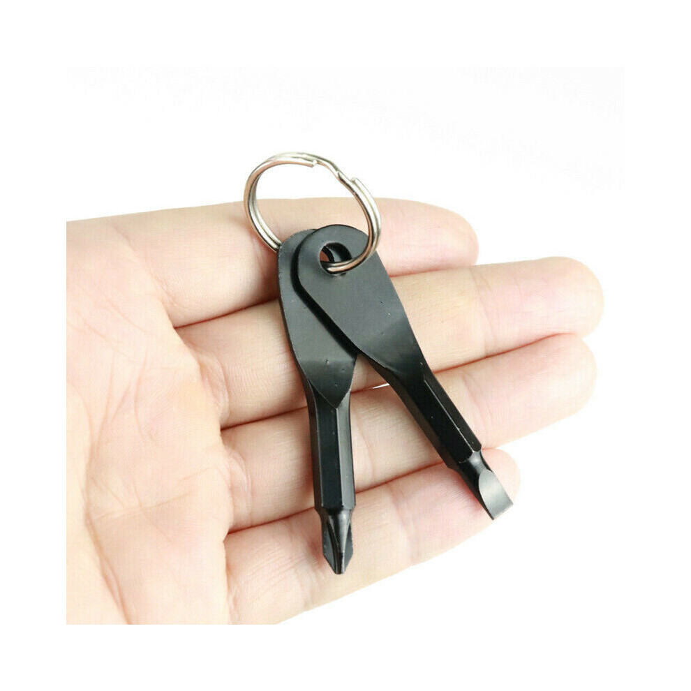 (Black) Screwdriver Personalized Multitool Key Chain 093512567468