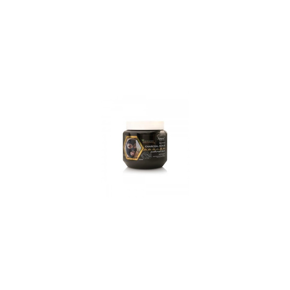 Black Xtreme Collection Charcoal Facial Scrub 500Ml Deep Cleansing & Exfoliating Face Scrub For Oily & Acne-Prone Skin |Detoxifying Natural Skincare