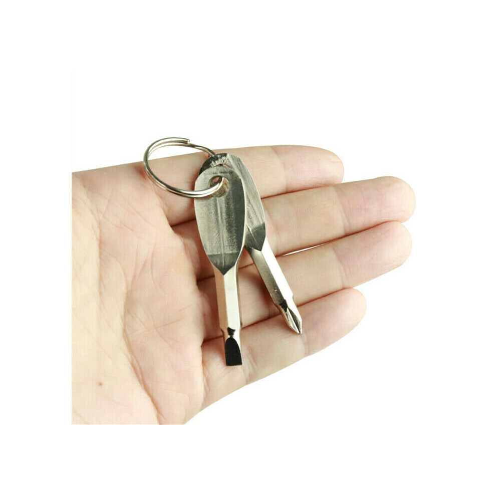 (Silver) Screwdriver Personalized Multitool Key Chain 093512567475