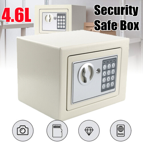 4.6L SECURE DIGITAL SAFE KEY ELECTRONIC OFFICE HOME MONEY SAFETY BOX