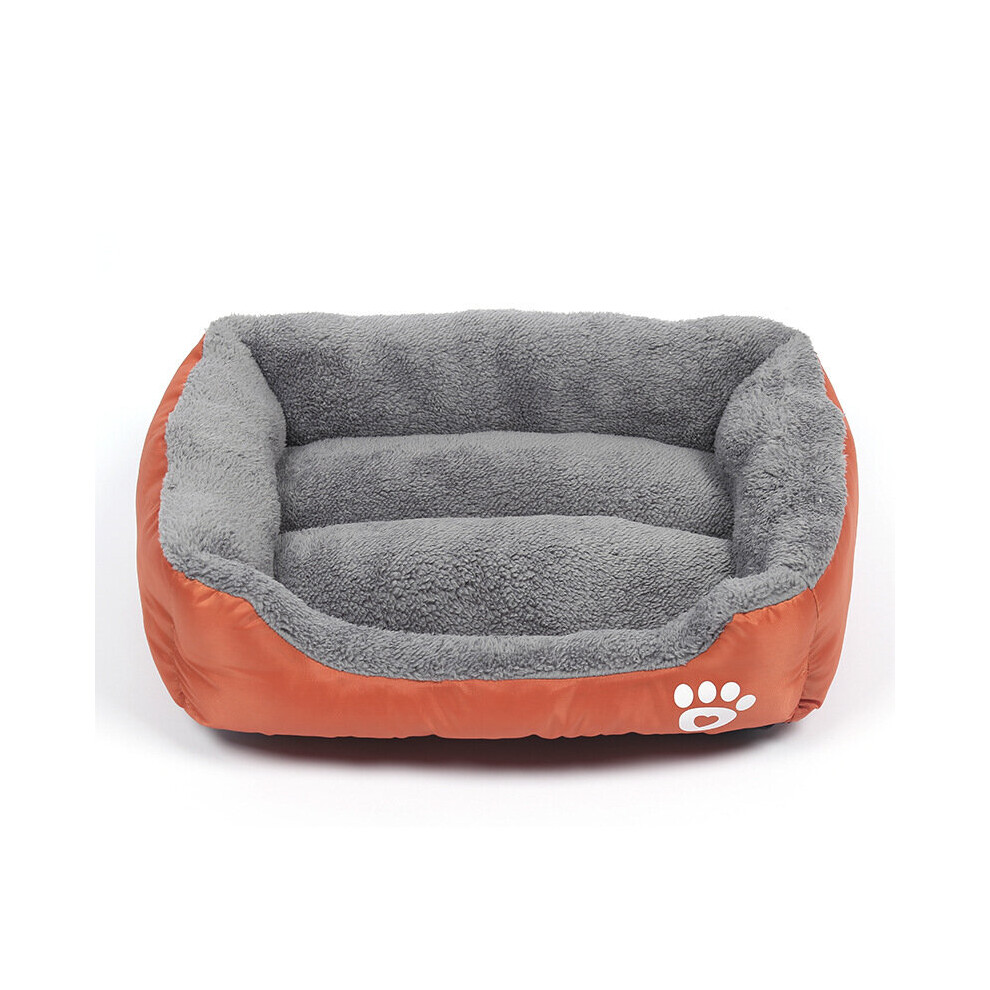 (Orange, L?65*50cm?) Pet Dog Bed Orthopedic Large Dog Beds Dog House Nest Kennel for Cat Puppy