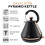 Tower Cavaletto Black Rose Gold Pyramid Kettle, 4 Slice Toaster Breadbin Canisters Set 2