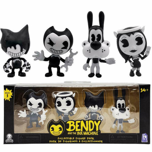 Bendy 4PCS Bendy and The Ink Machine Collectible Vinyl Action Figure Toy Kids Gift