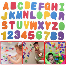 36 PCS FOAM BATH NUMBERS AND LETTERS BABY KIDS TOY WATER FUN