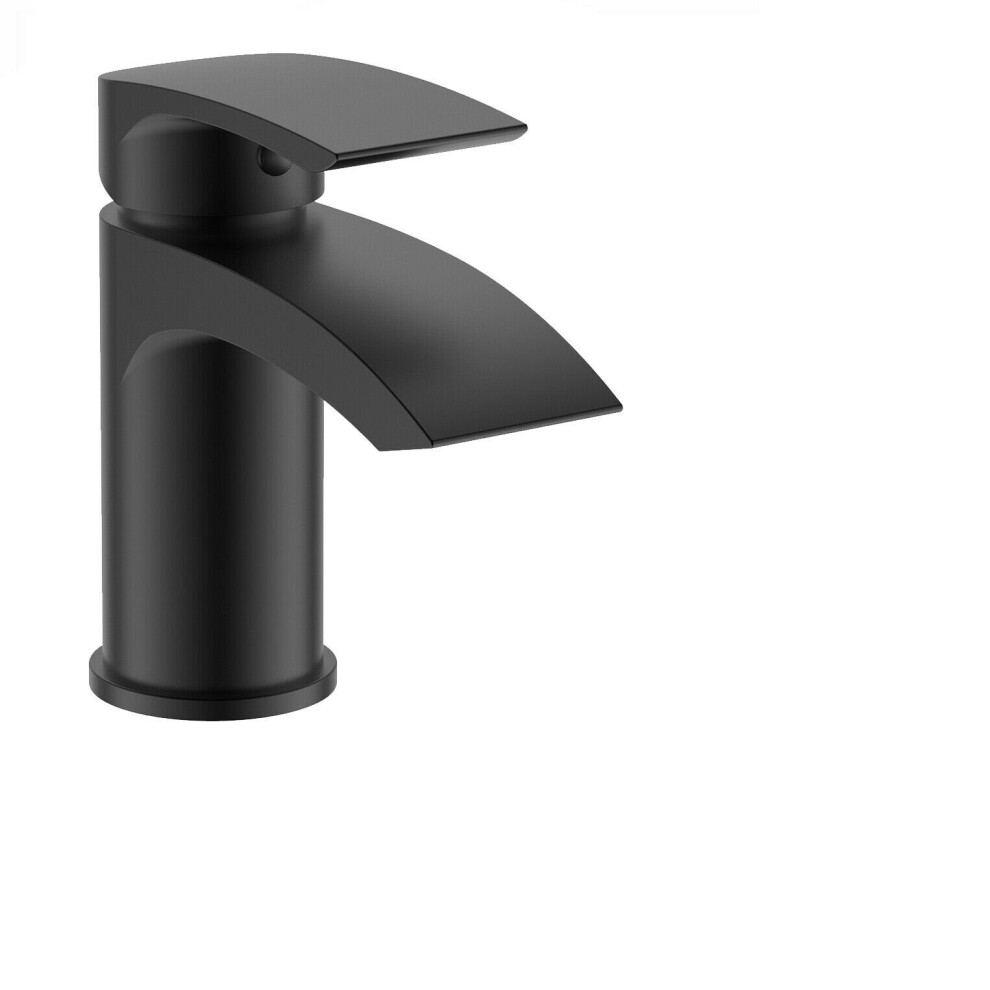 Bathroom Tap Matt Black SLEEK Basin Mono Mixer Tap