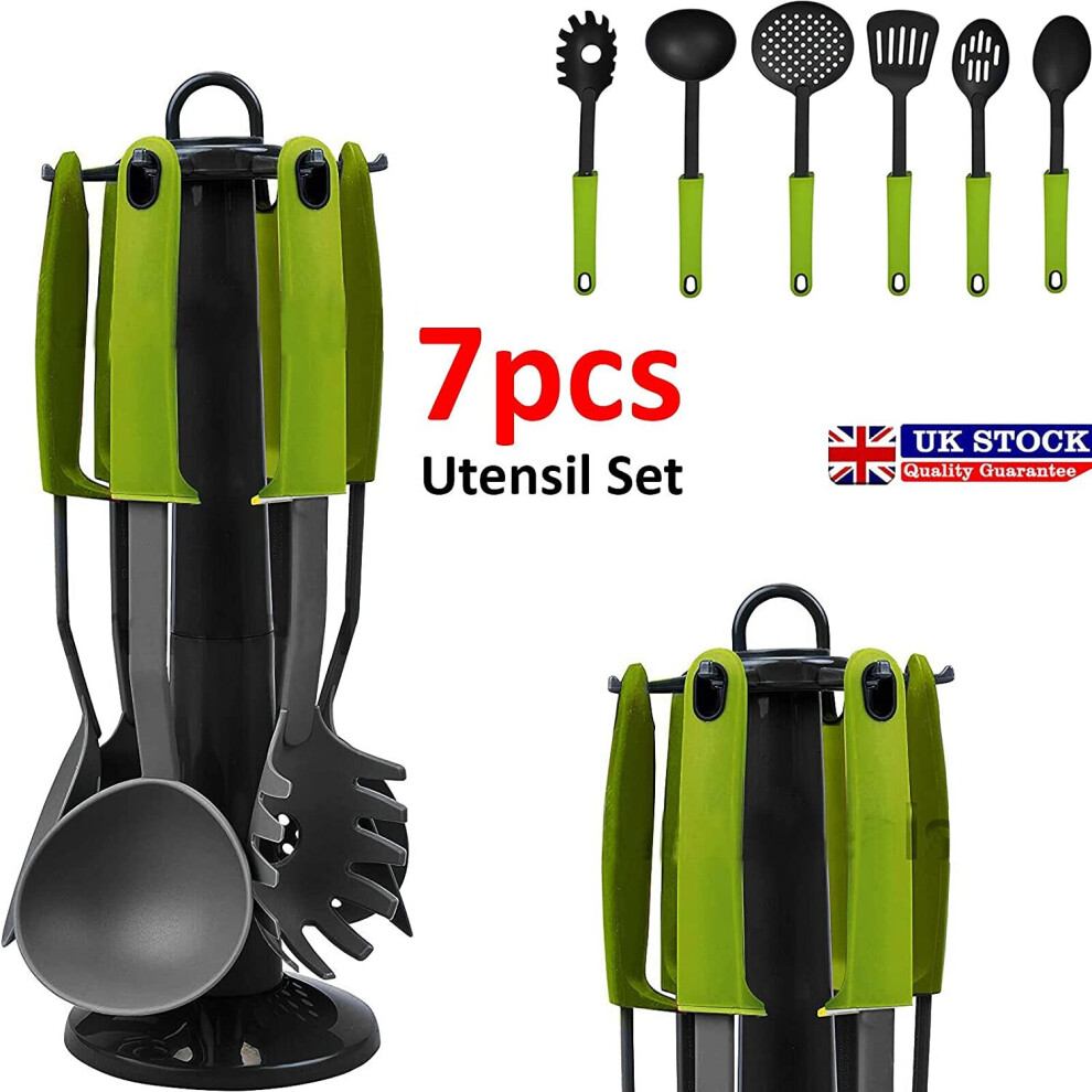 7Pcs Nylon Set Utensili Da Cucina Stand Strumento Di Cottura Camping Food-image