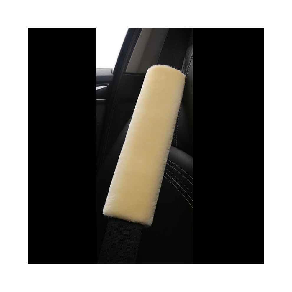 (Beige) Car Seat Belt Pads Safety Cushion Shoulder Strap Covers Harness For Adults Kids Beige 698334867378