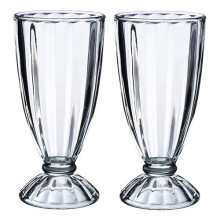 Ice Cream Sundae Glasses Set of 2 Milkshake Soda 340ml
