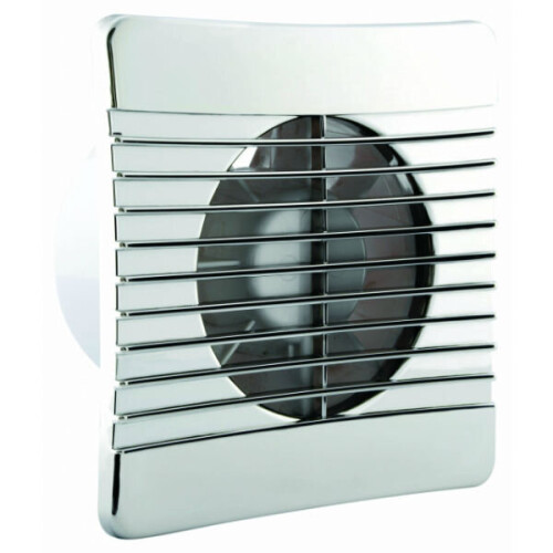 Airvent 404119 Axial Extractor Fan 100 mm with Timer (Chrome Cover)