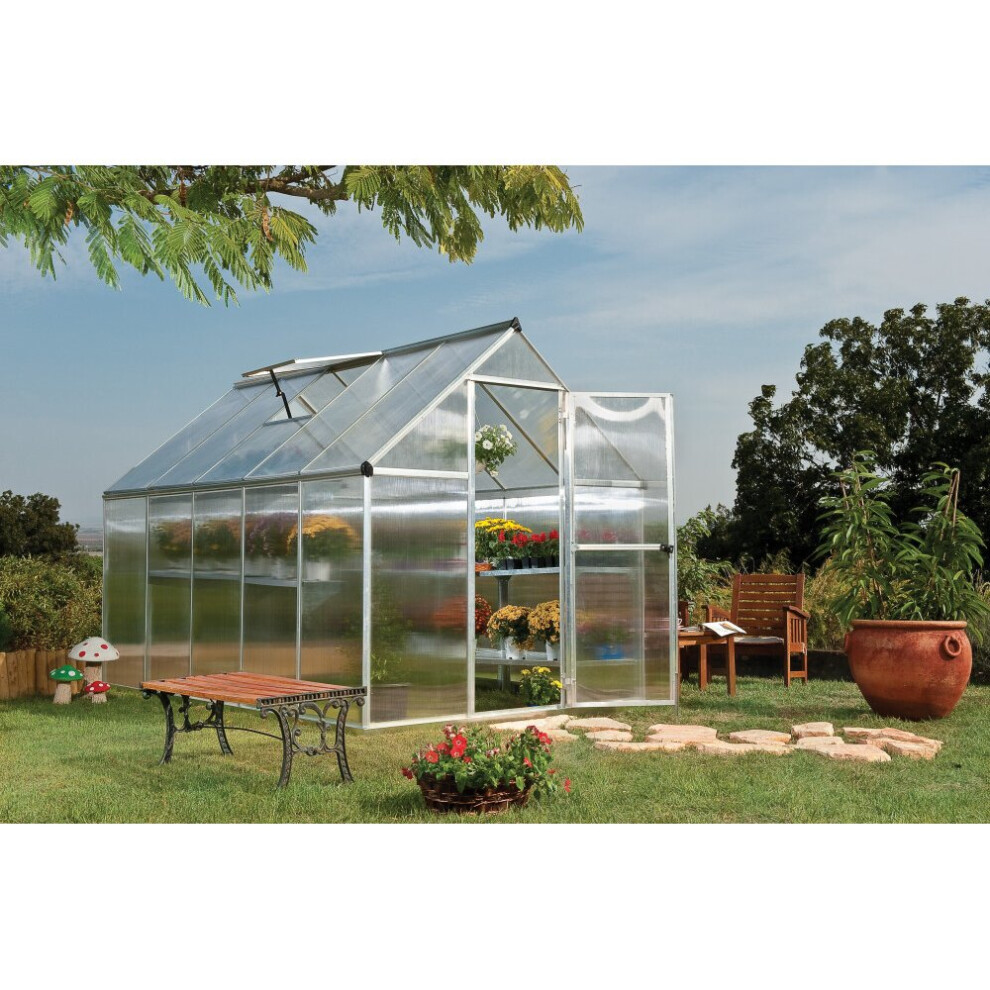 (Mythos Silver 6x10) PALRAM-CANOPIA MYTHOS GREENHOUSE SILVER