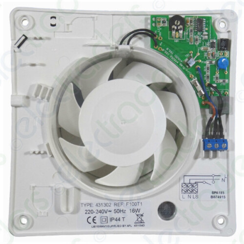 Airvent 431302 Low Profile Extractor Fan Timer Model 100mm / 4 Inch