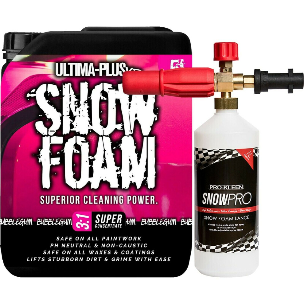 Ultima-Plus Xp Ultima Bubblegum Snow Foam 5L & Pro-Kleen Karcher Snow Foam Lance