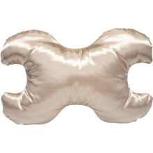 Le Grand Satin Champagne Pillow with Removable Case – Champagne Satin, 22 x 5 x 15 in, Hidden YKK Zipper