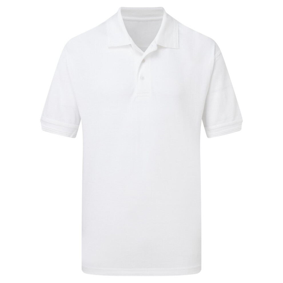 (White, L) Ultimate Clothing Heavyweight Polo Shirt Unisex