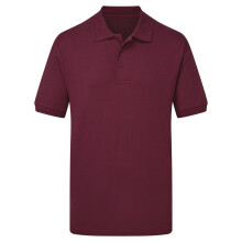 (Burgundy, 5XL) Ultimate Clothing Heavyweight Polo Shirt Unisex