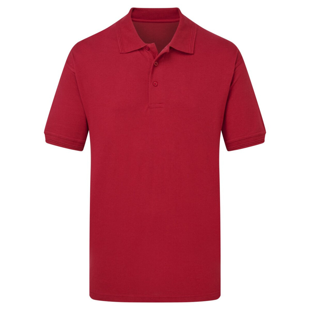 (Red, M) Ultimate Clothing Heavyweight Polo Shirt Unisex