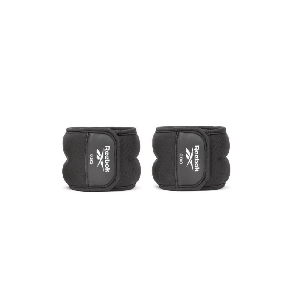 (2 x 0.5kg) Reebok Ankle Weights Running Leg Fitness Training 0.5kg 1kg