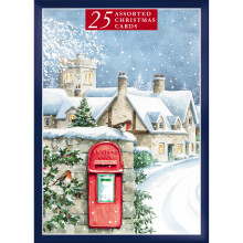 25 Assorted Christmas Cards – Varied Designs for Sending Holiday Greetings