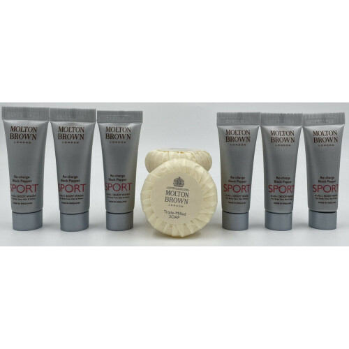 Molton Brown 10 Piece Gift Set Black Pepper Sport Body Wash & Triple