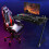 Costway Z-Shape Computer Desk Workstation w/ LED Lights & Carbon Fibre Surface 10