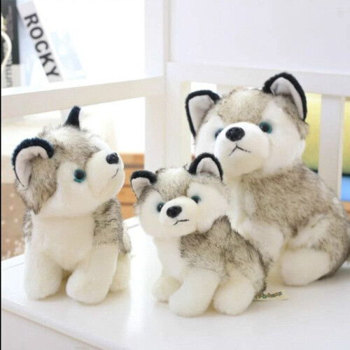 Plush husky dog best sale