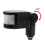 (Black 12-24V) PIR Motion Sensor 220V 12V Movement Detector Rotating Outdoor Timer Light Switch 5