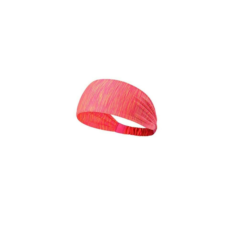 (Red) Sports Yoga Gym Running Elastic Wide Headband