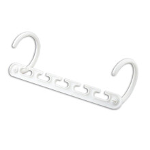 (White) 8Pcs Space Saving Multi Function Magic Wonder Hanger Closet Organizer Clothing