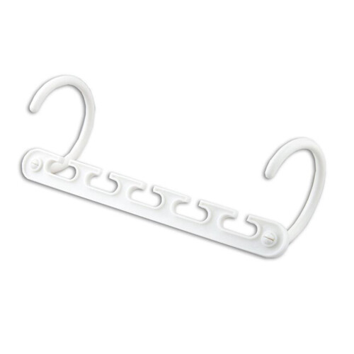 (White) 8Pcs Space Saving Multi Function Magic Wonder Hanger Closet Organizer Clothing