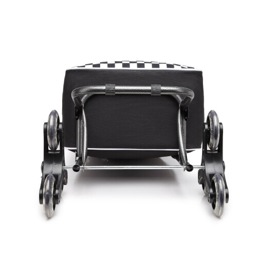 (Black) 6 Wheel Push Shopping Trolley 2