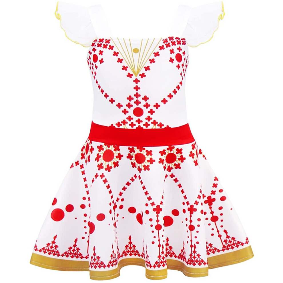 (2-3 Years, Red) AmzBarley Girls Felicie Costume Dress up Ballet Dance Kids Birthday Holiday Party Cosplay Fancy Dress