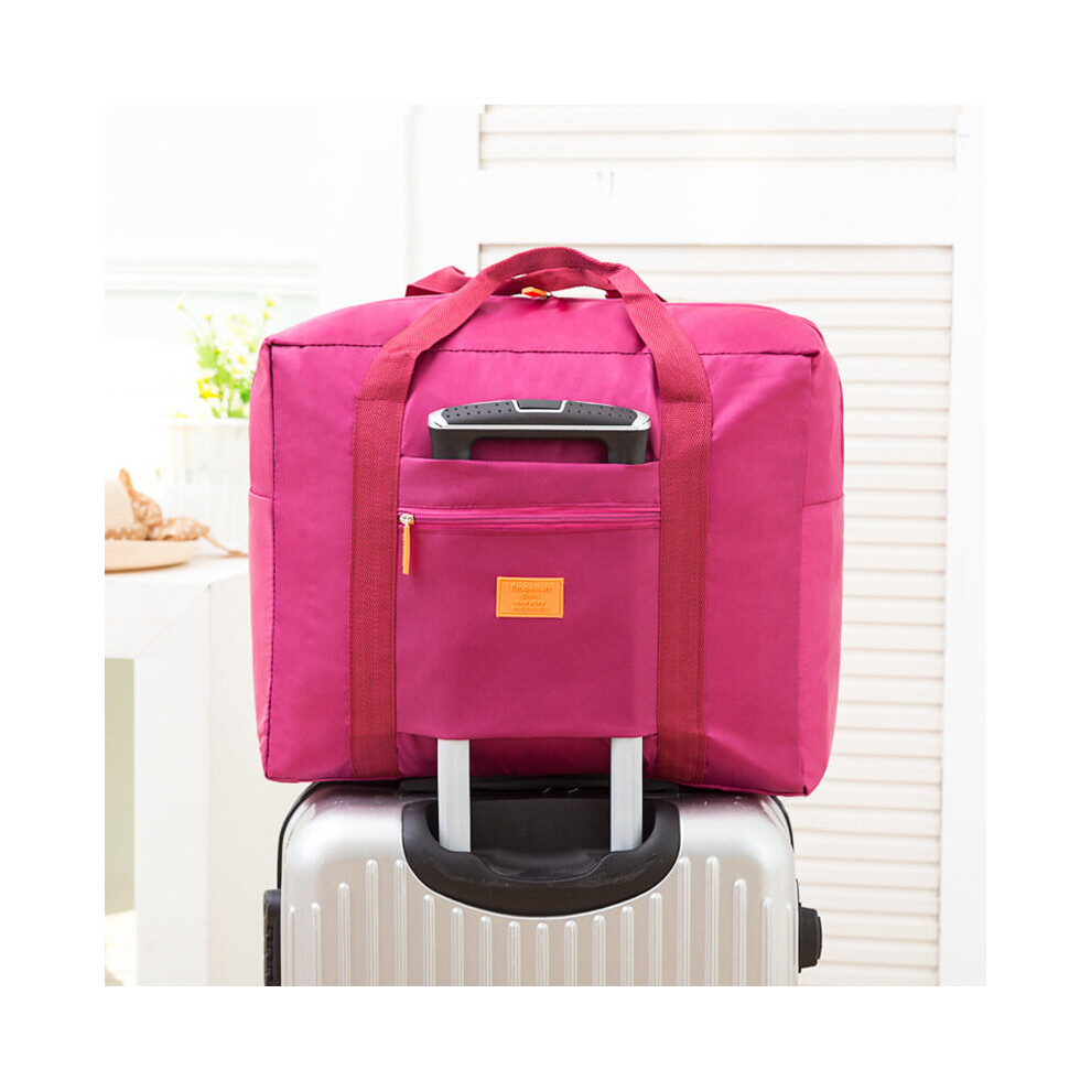 (Red) Big Foldable Travel Storage Luggage Carry-on Organizer Hand Shoulder Bags
