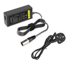 FUTUREBATT 28V 2A 56W Adapter Charger for 24V Electric Scooter Mobility Wheelchair Lead Acid Battery Male 3 Pin XLR