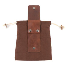 (Brown) Fruit Picking Pouch Apples Berry Puch Storage Garden Camping Tool Foraging Bag