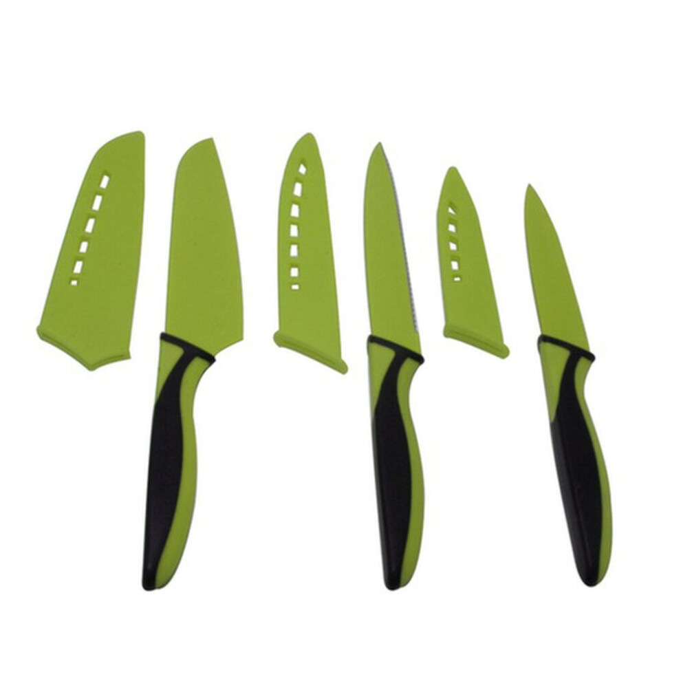 (Green) Mason Cash 3 Piece Non Stick Kitchen Knife Starter Set