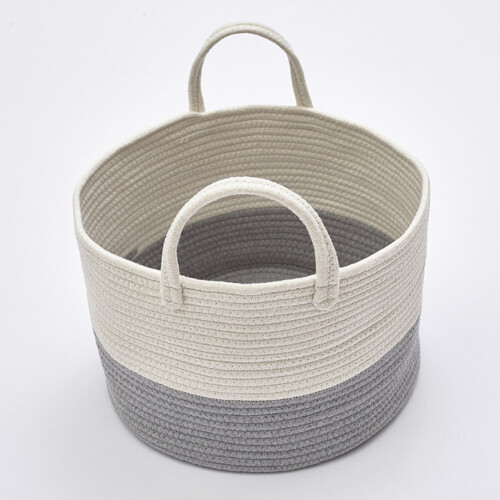 Living And Home Woven Hamper Laundry Washing Clothes Storage Basket
