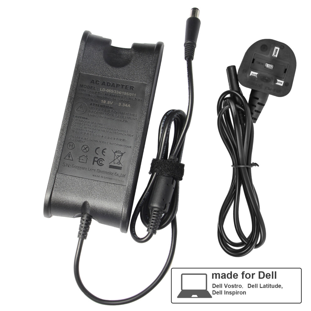 Futurebatt 19.5V 3.34A 65W Ac Laptop Adapter Charger For Dell Inspiron 1545 N5010 N5030 N5110 Latitude E7480 6901489000847