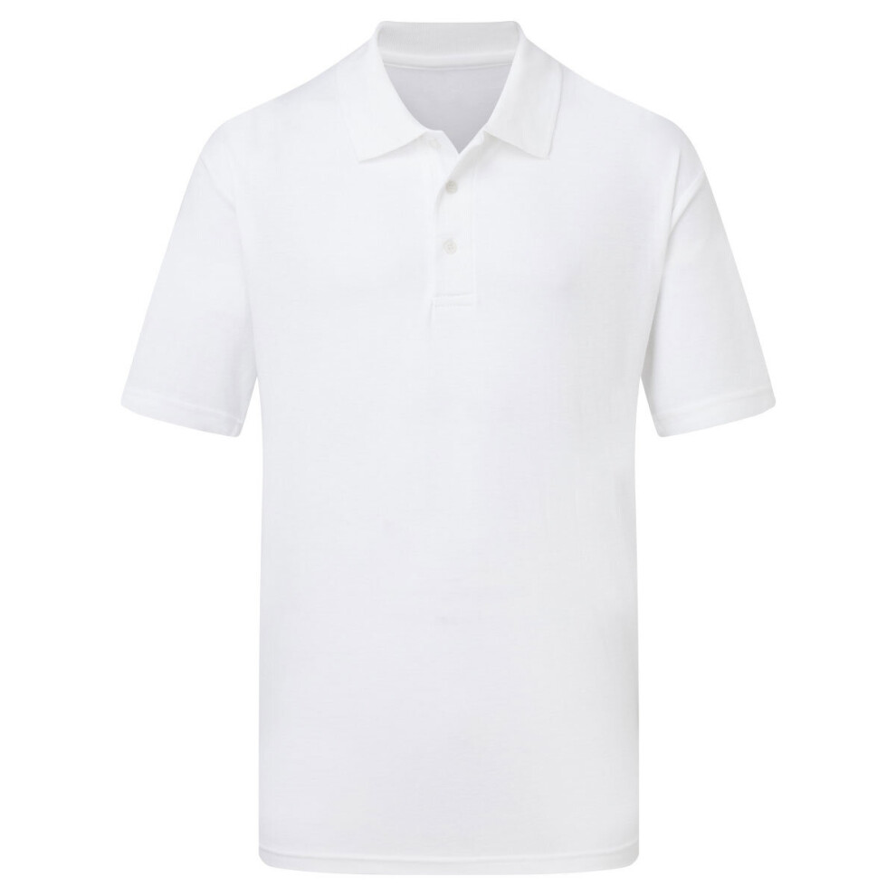 (White, L) Ultimate Clothing Everyday Polo Shirt Unisex