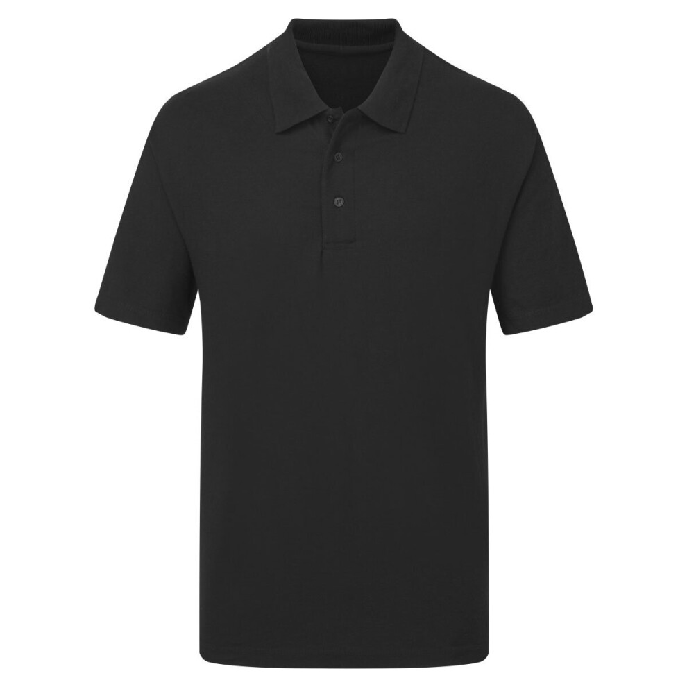 (Black, M) Ultimate Clothing Everyday Polo Shirt Unisex