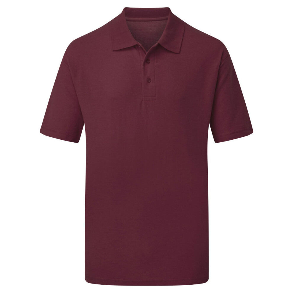 (Burgundy, 2XL) Ultimate Clothing Everyday Polo Shirt Unisex