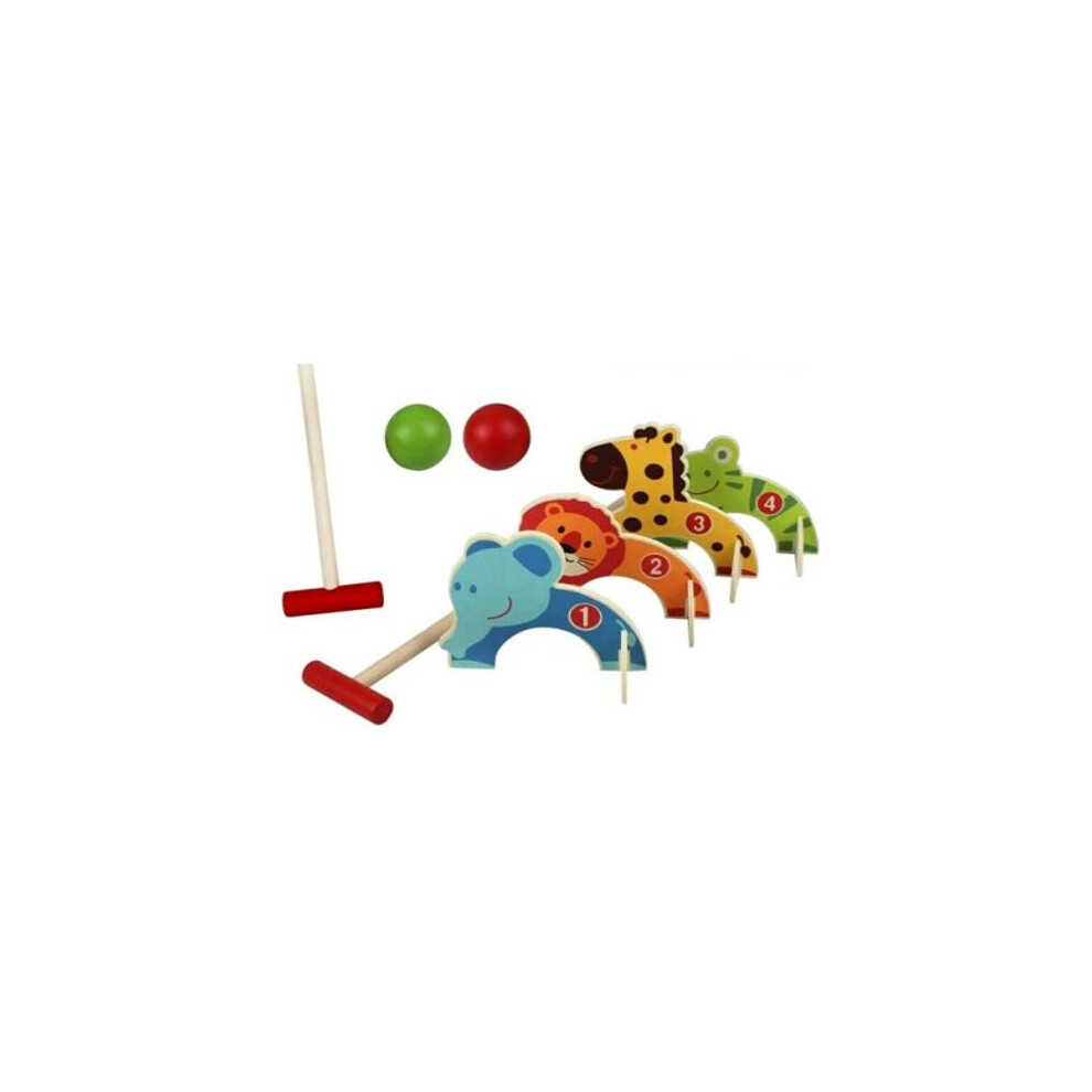 Animal Croquet Game Kids Toy Outdoor Indoor Play Family Game