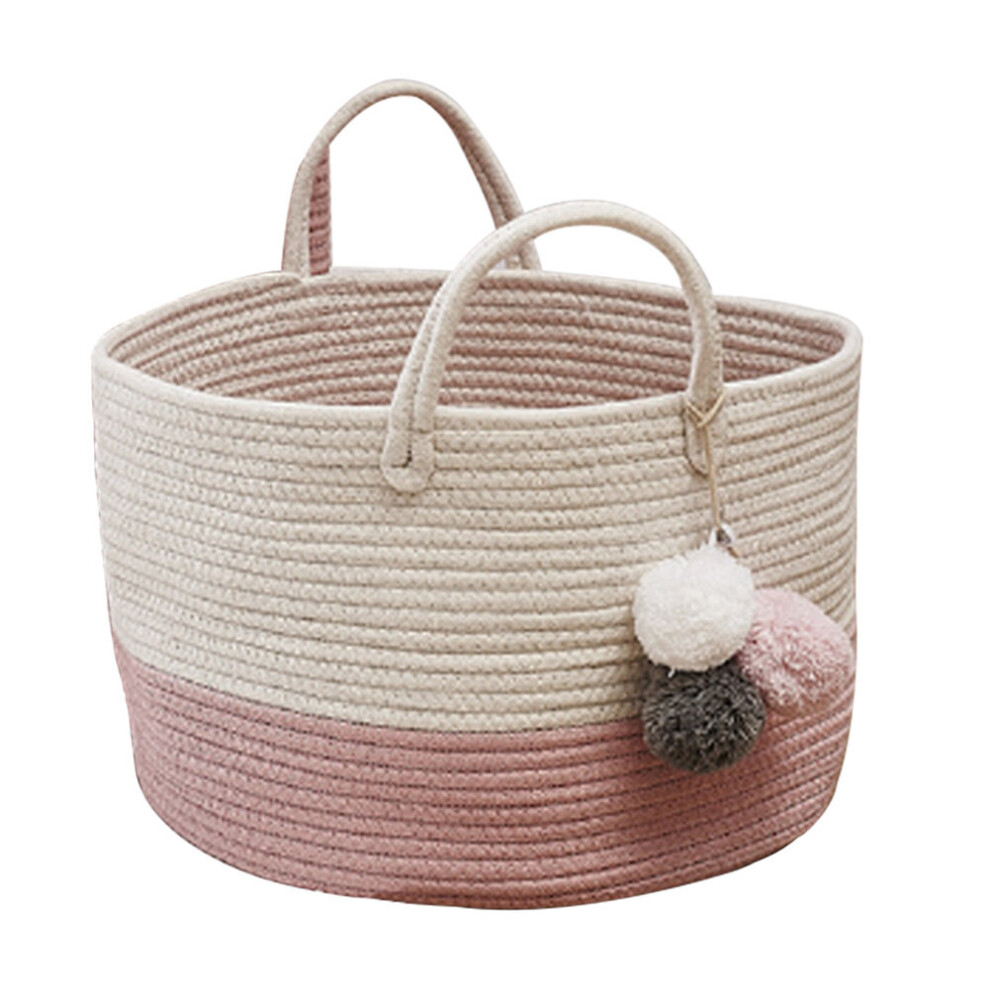 Rope Laundry Basket Blanket Toys Storage Hamper Folding Clothes Bin