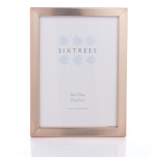 Sixtrees Copper Finish Square Edged Picture Photo Frame 10" x 8"