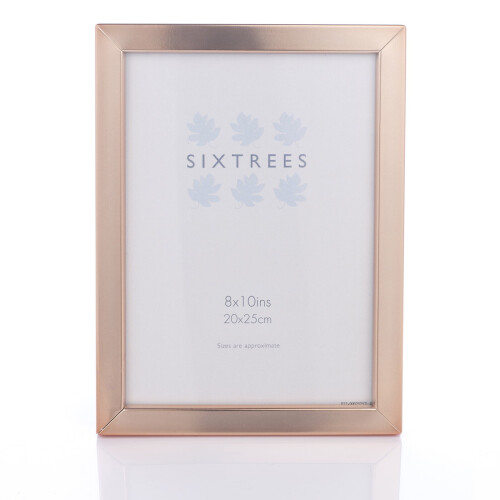 Sixtrees Copper Finish Square Edged Picture Photo Frame 10" x 8"
