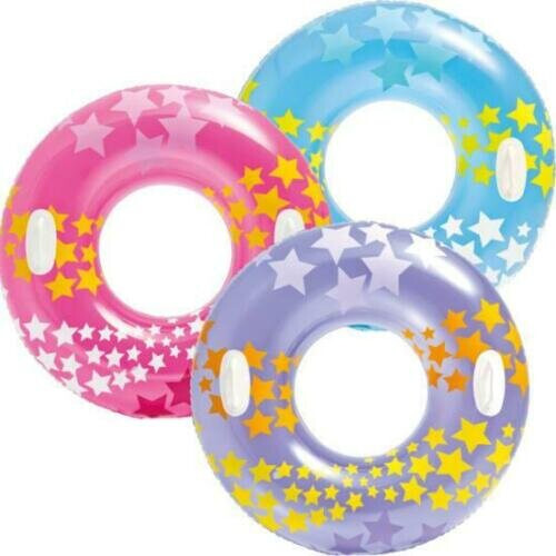 GEEZY 36" Intex Inflatable Tube Swim Ring with Handles Beach Pool Lilo