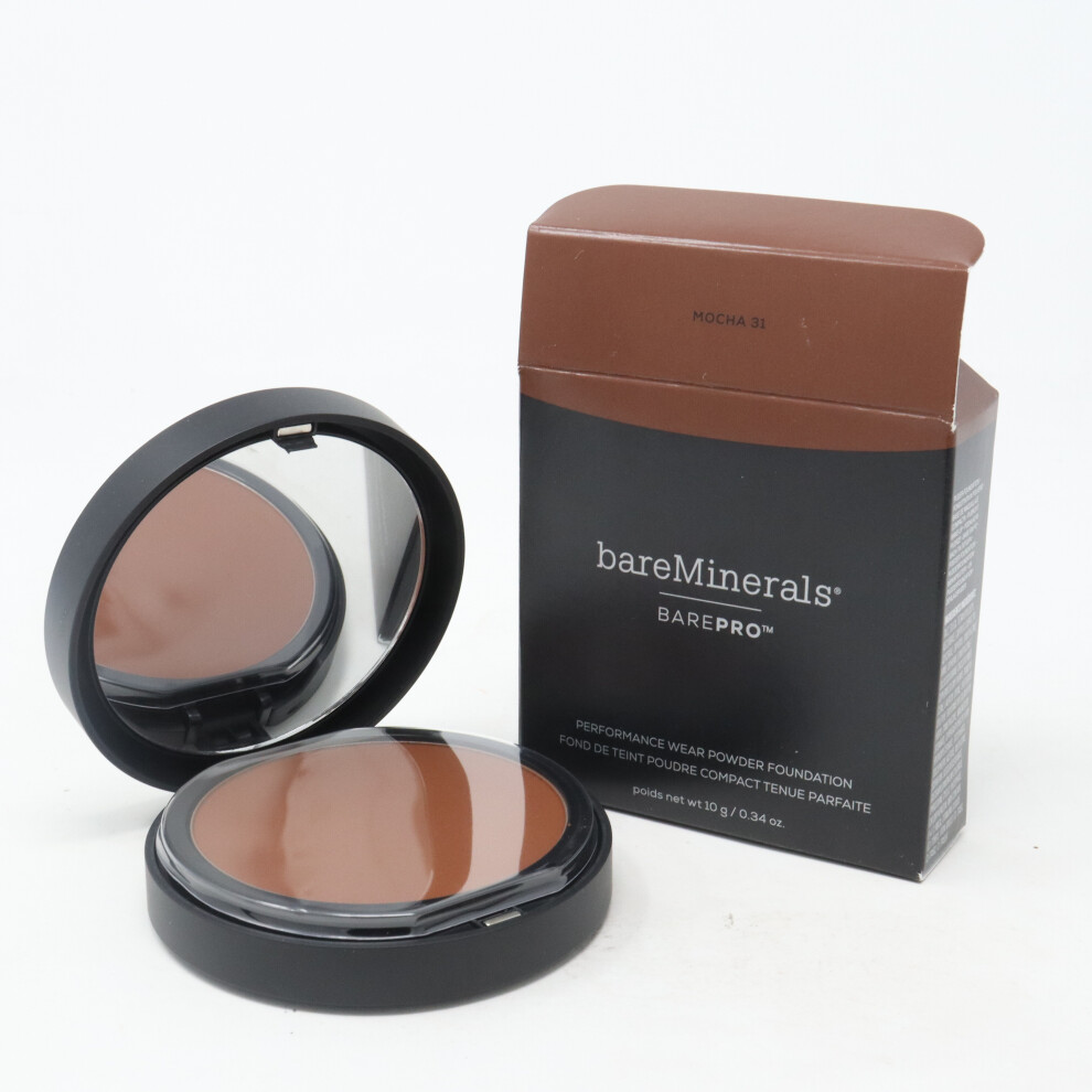 (Mocha 31) Bareminerals Barepro Performance Wear Powder Foundation  0.34oz/10g New With Box