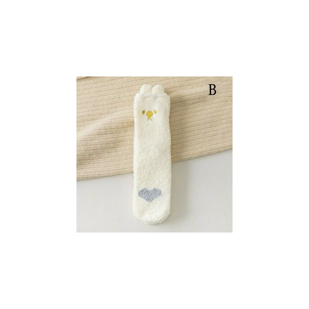 (B) Winter Thick Socks Fluffy Plush Cozy Fuzzy Bed Floor Warm Socks